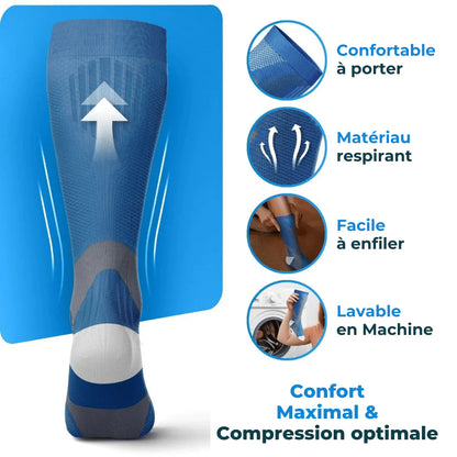 Chaussettes Péi - Chaussette de compression pour des jambes et des pieds sans douleur